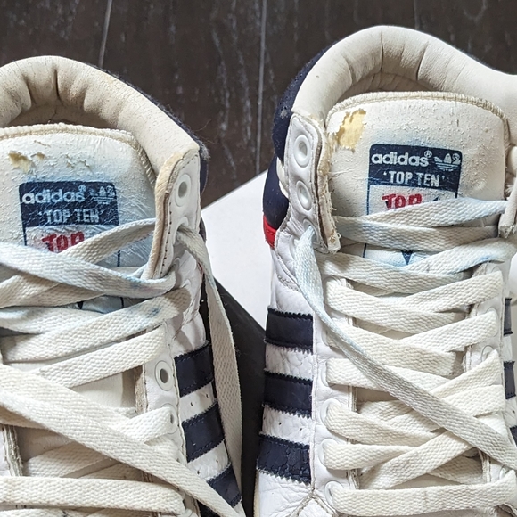 RETRO! Classic Adidas Originals Top Ten Hi Mens Leather Athletic sneaker size 7. - Picture 8 of 11